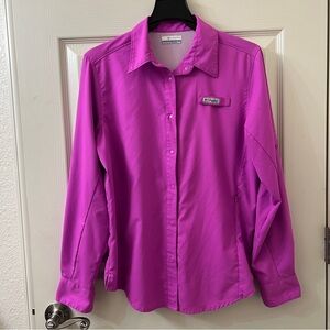 Columbia Women's PFG Tamiami II Long Sleeve Shirt snap fishing top size Medium
